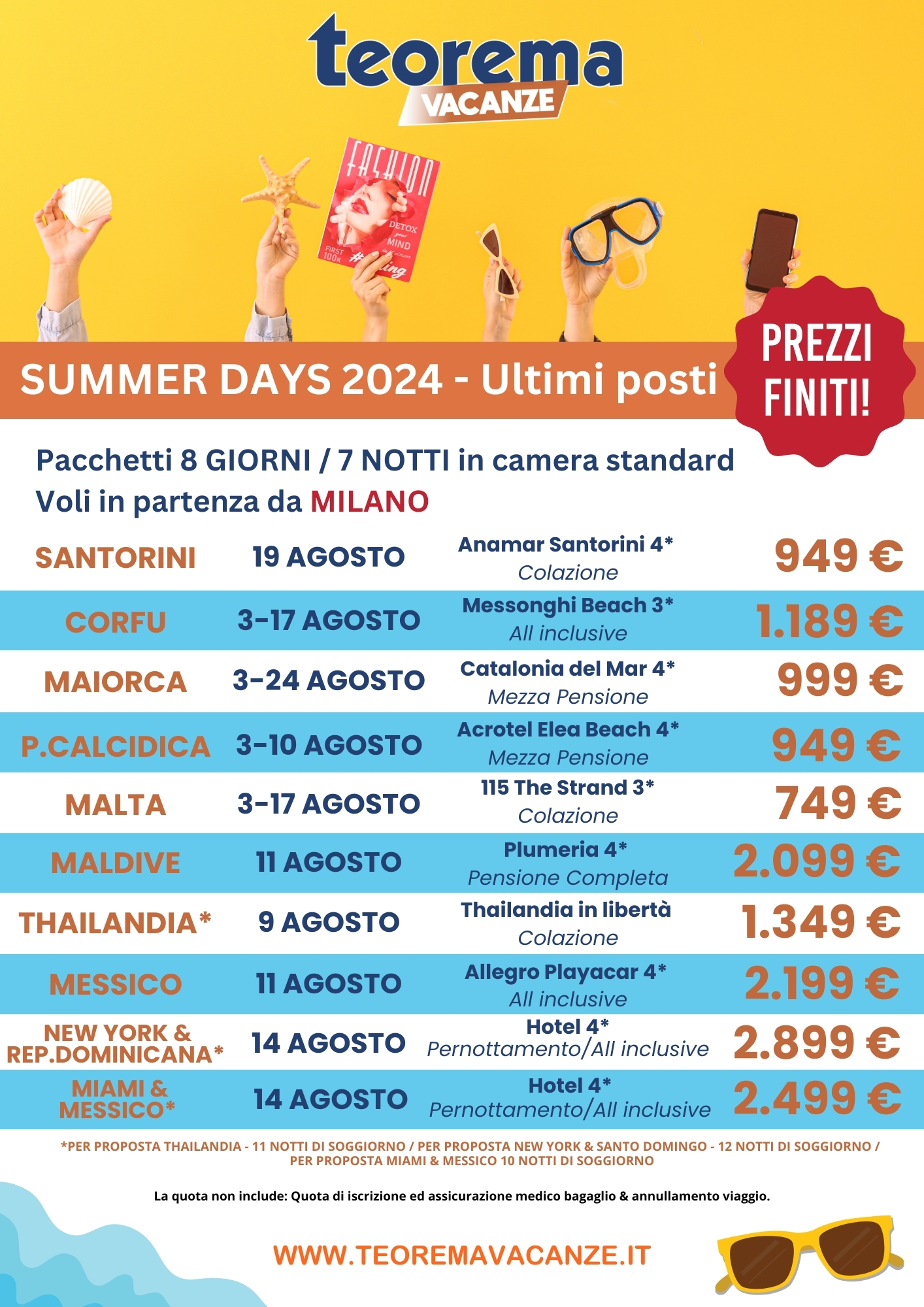 TEOREMA - BEST SUMMER DAYS - DA MILANO