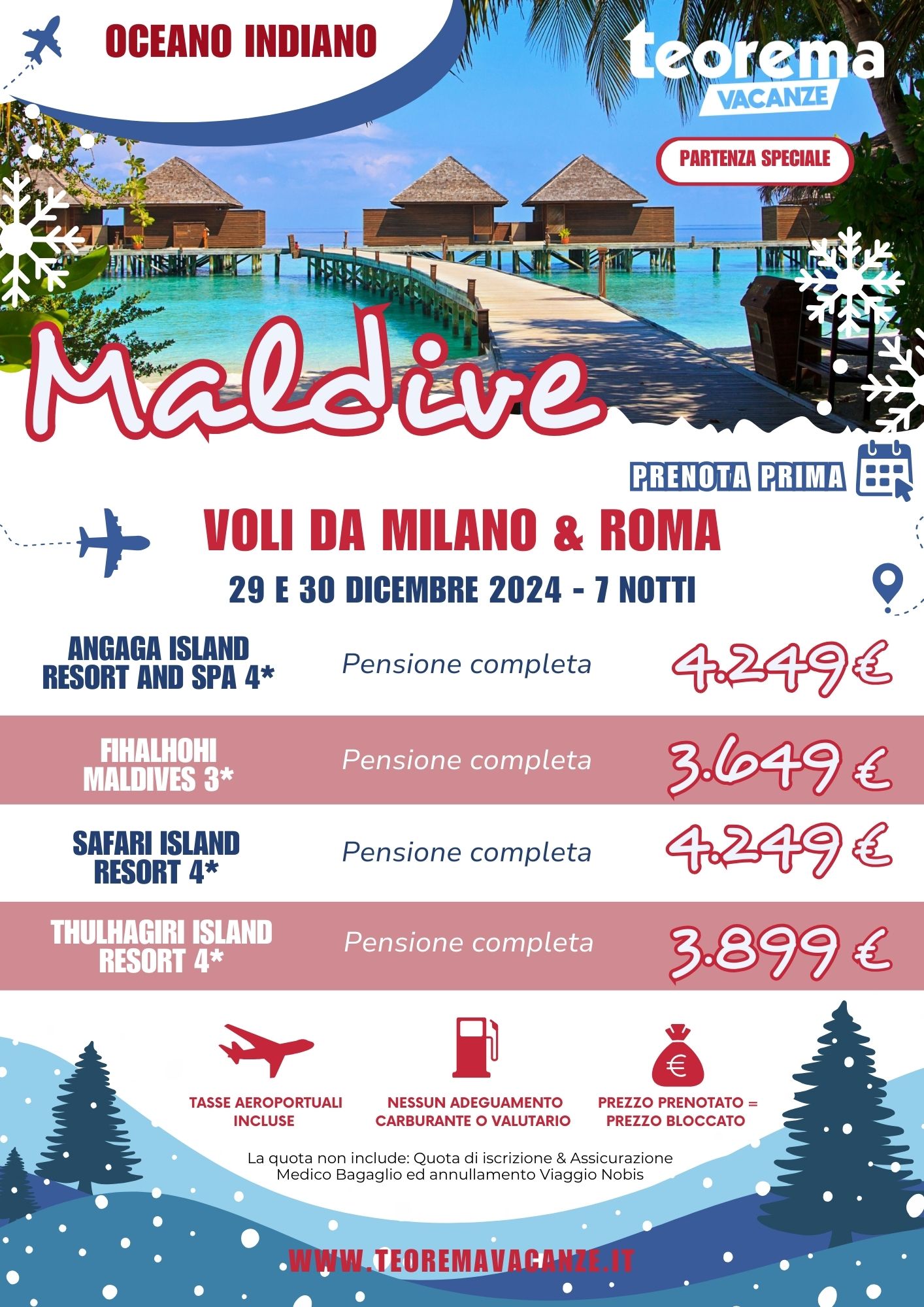 TEOREMA WINTER 2025 - MALDIVE DA MILANO & ROMA