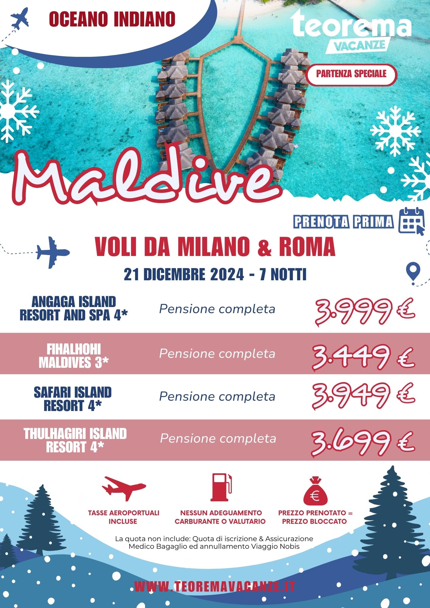 TEOREMA WINTER 2025 -  MALDIVE DA MILANO & ROMA