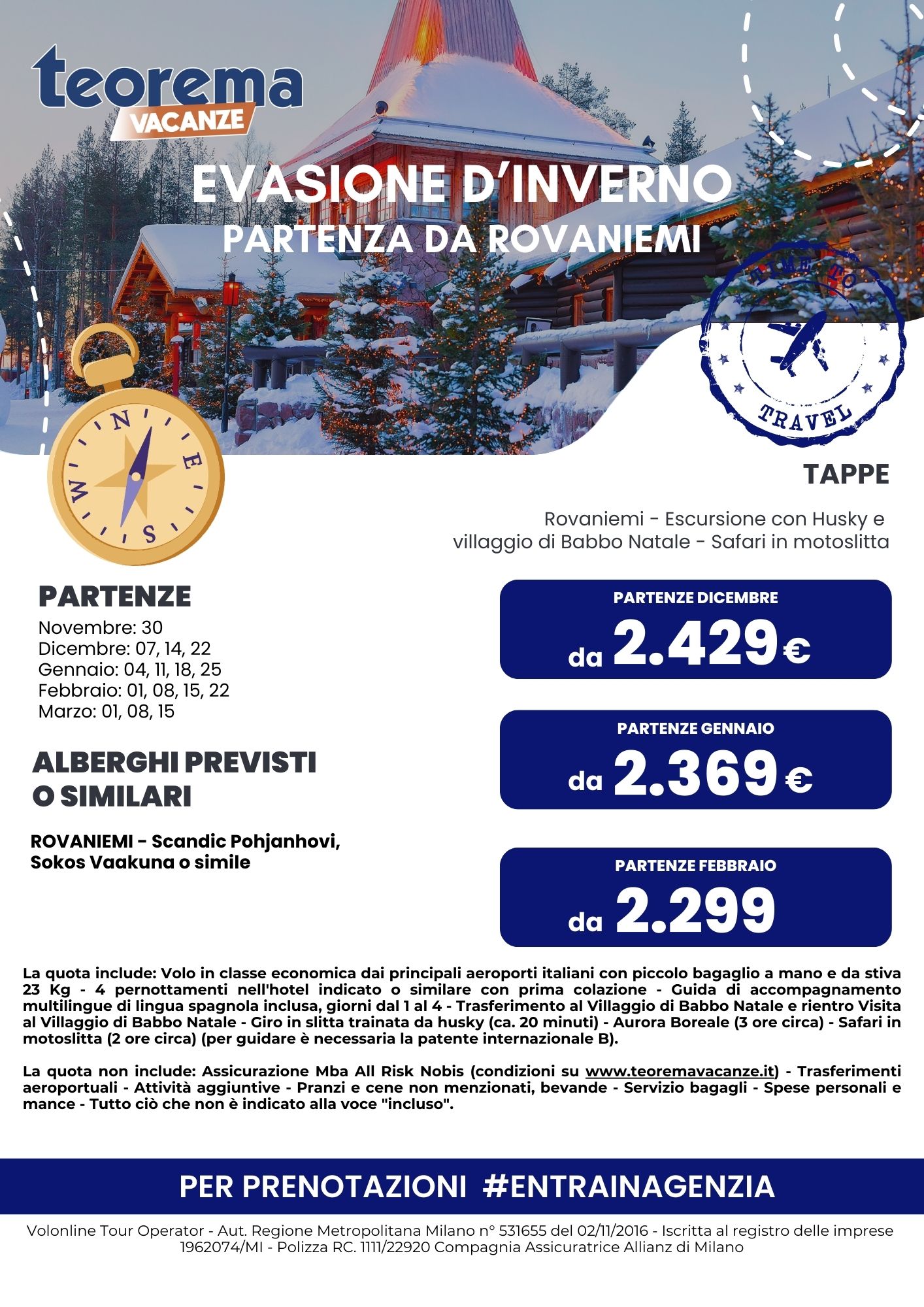 TOUR WINTER EVASIONE D'INVERNO 2024/2025