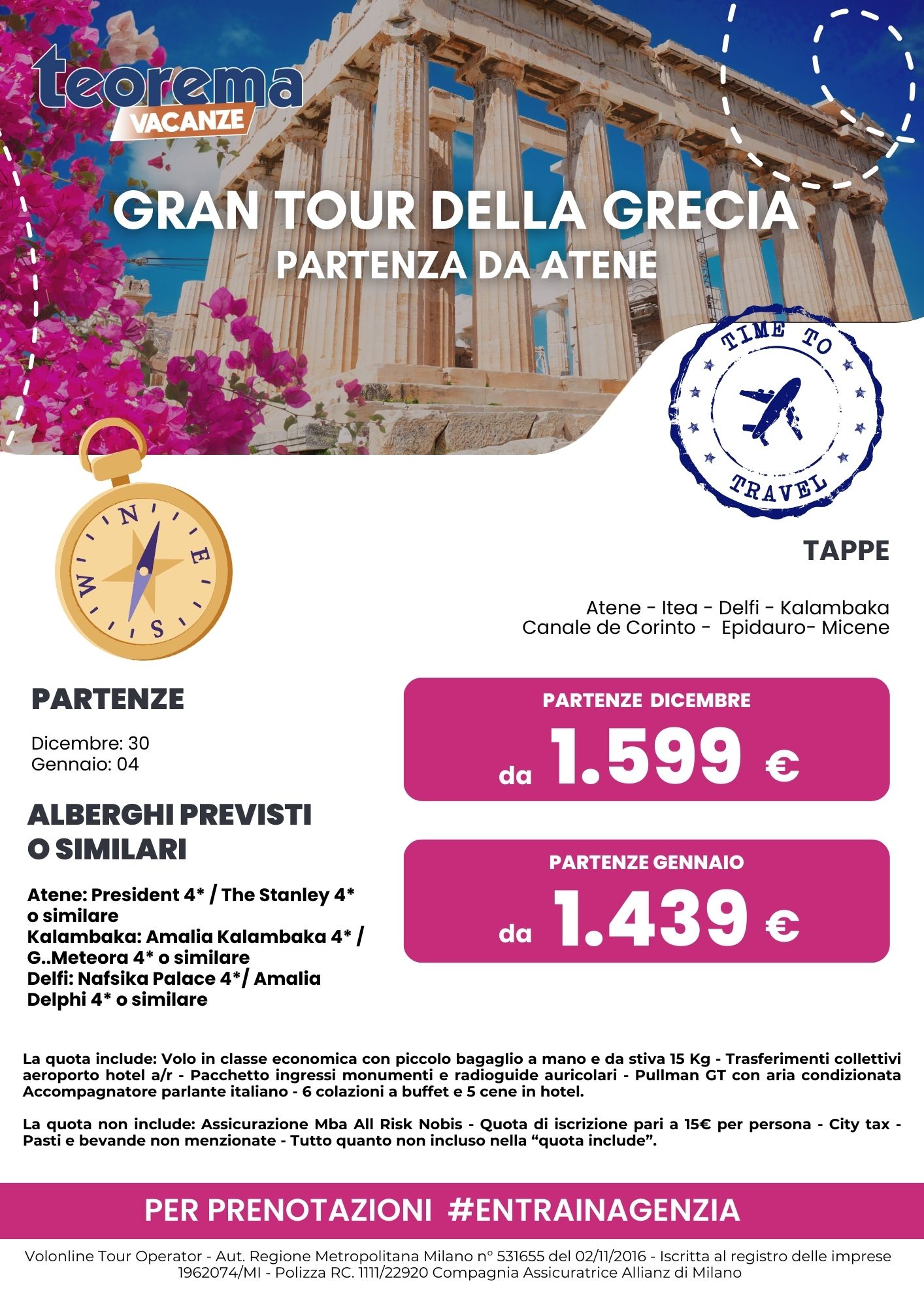 TOUR WINTER GRAN TOUR DELLA GRECIA 2024/2025