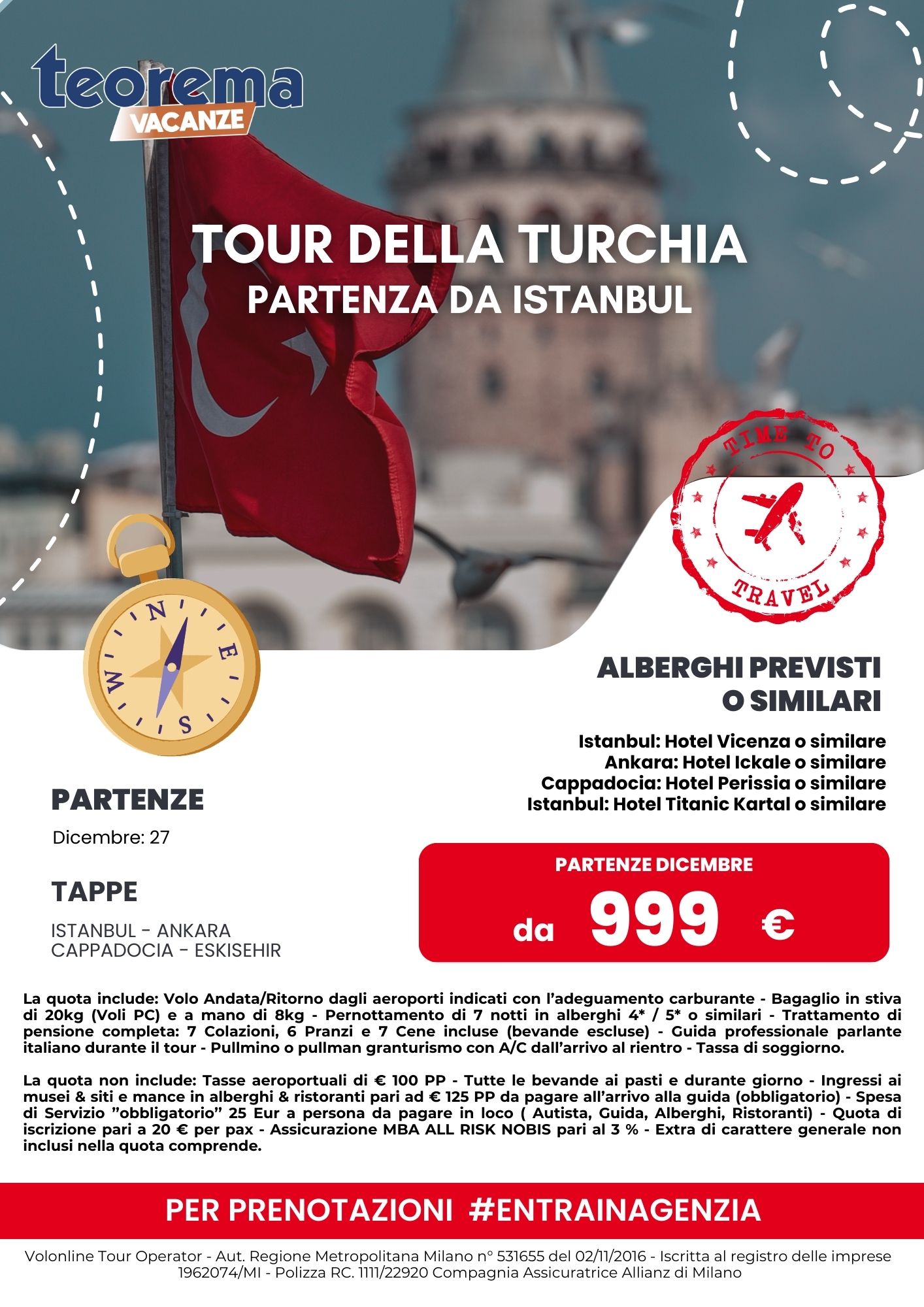 TOUR WINTER DELLA TURCHIA  DEL 27 DICEMBRE 2024