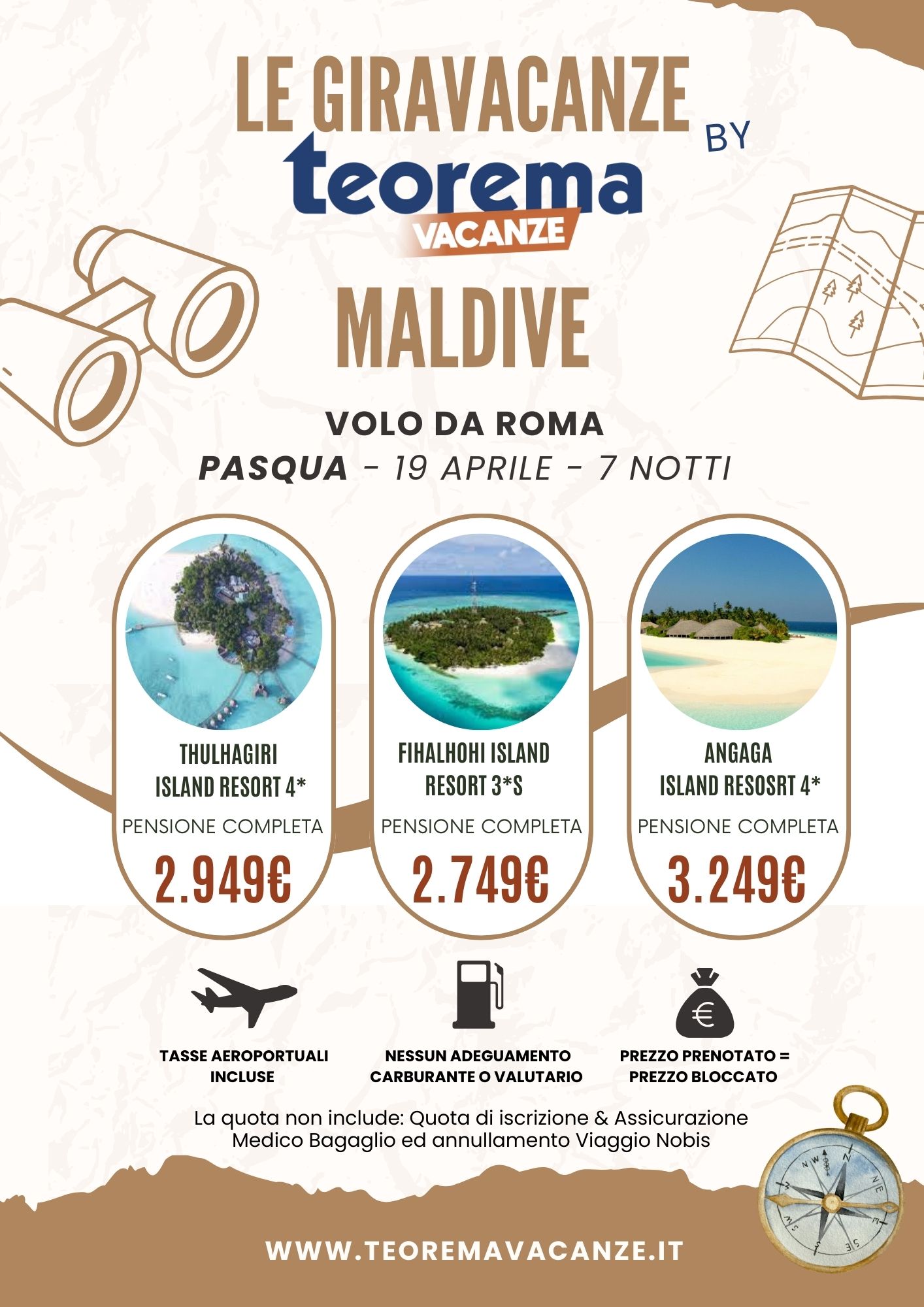 LE GIRAVACANZE -  Pasqua - Maldive da Roma