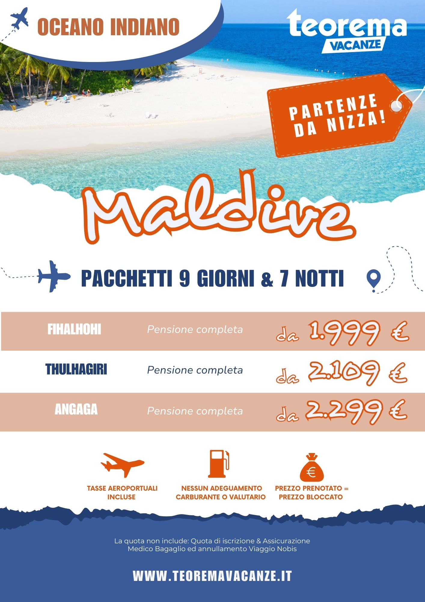 PARTENZA SPECIALE DA NIZZA - MALDIVE