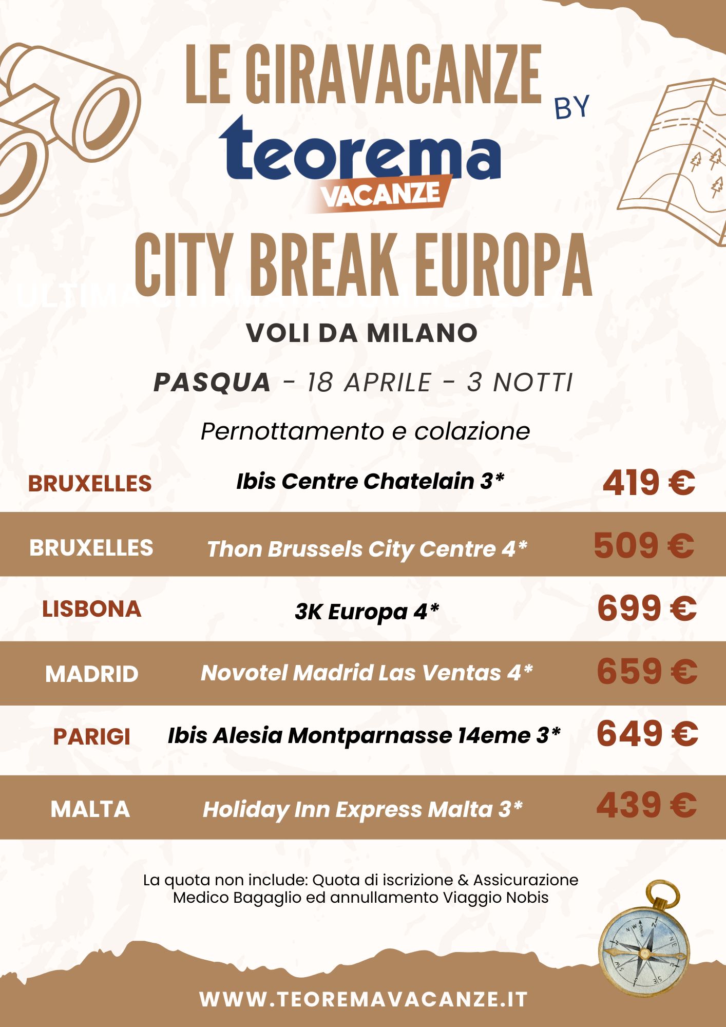 LE GIRAVACANZE - City Break - Pasqua da Milano