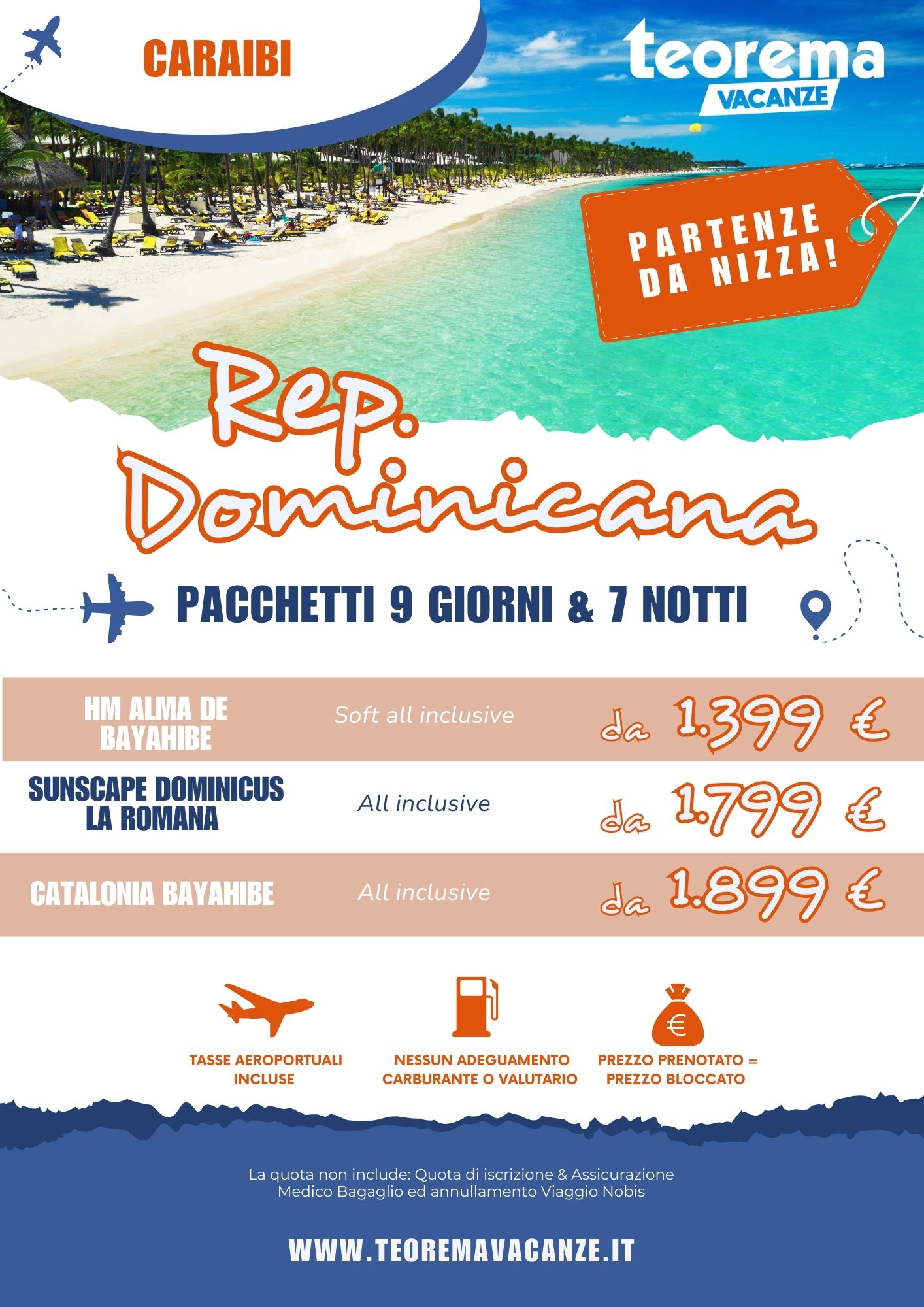 PARTENZA SPECIALE DA NIZZA - REP. DOMINICANA