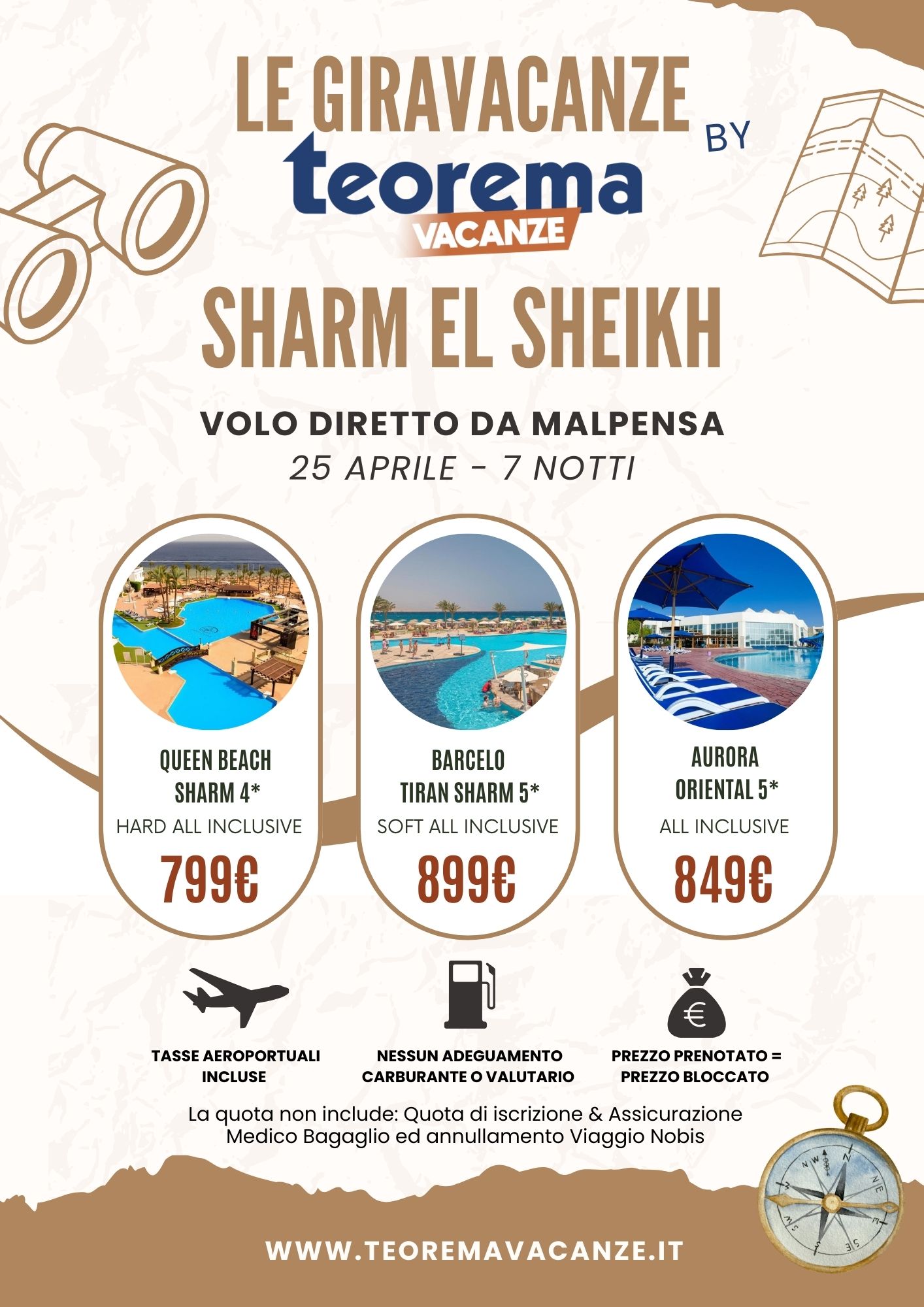 LE GIRAVACANZE - 25 Aprile - Sharm El Sheikh da Milano