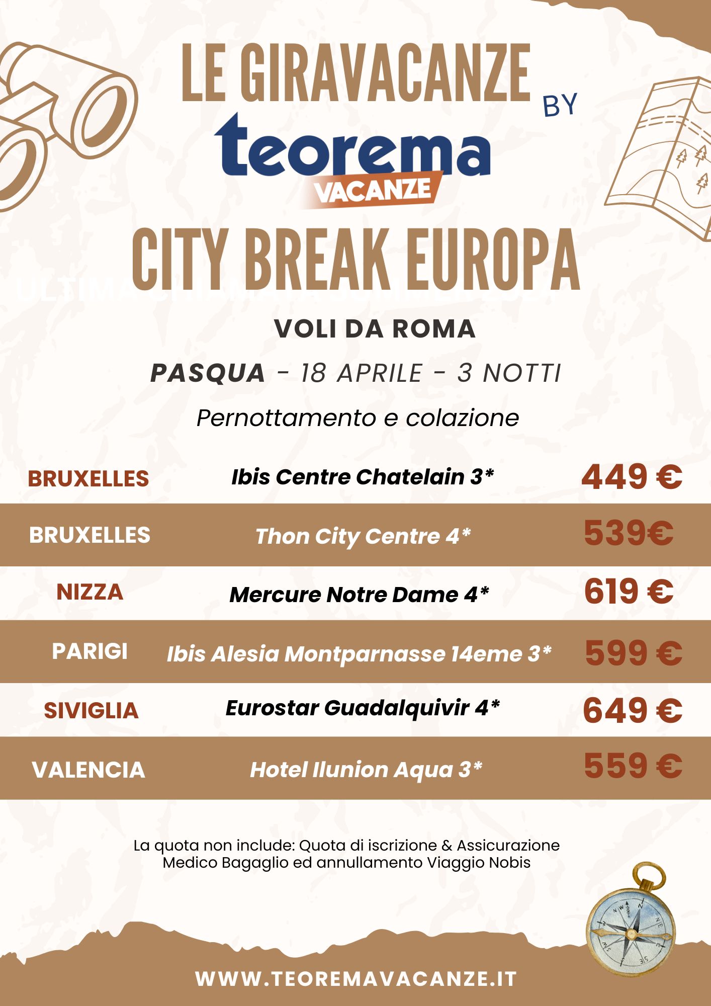 LE GIRAVACANZE - PASQUA - City Break da Milano