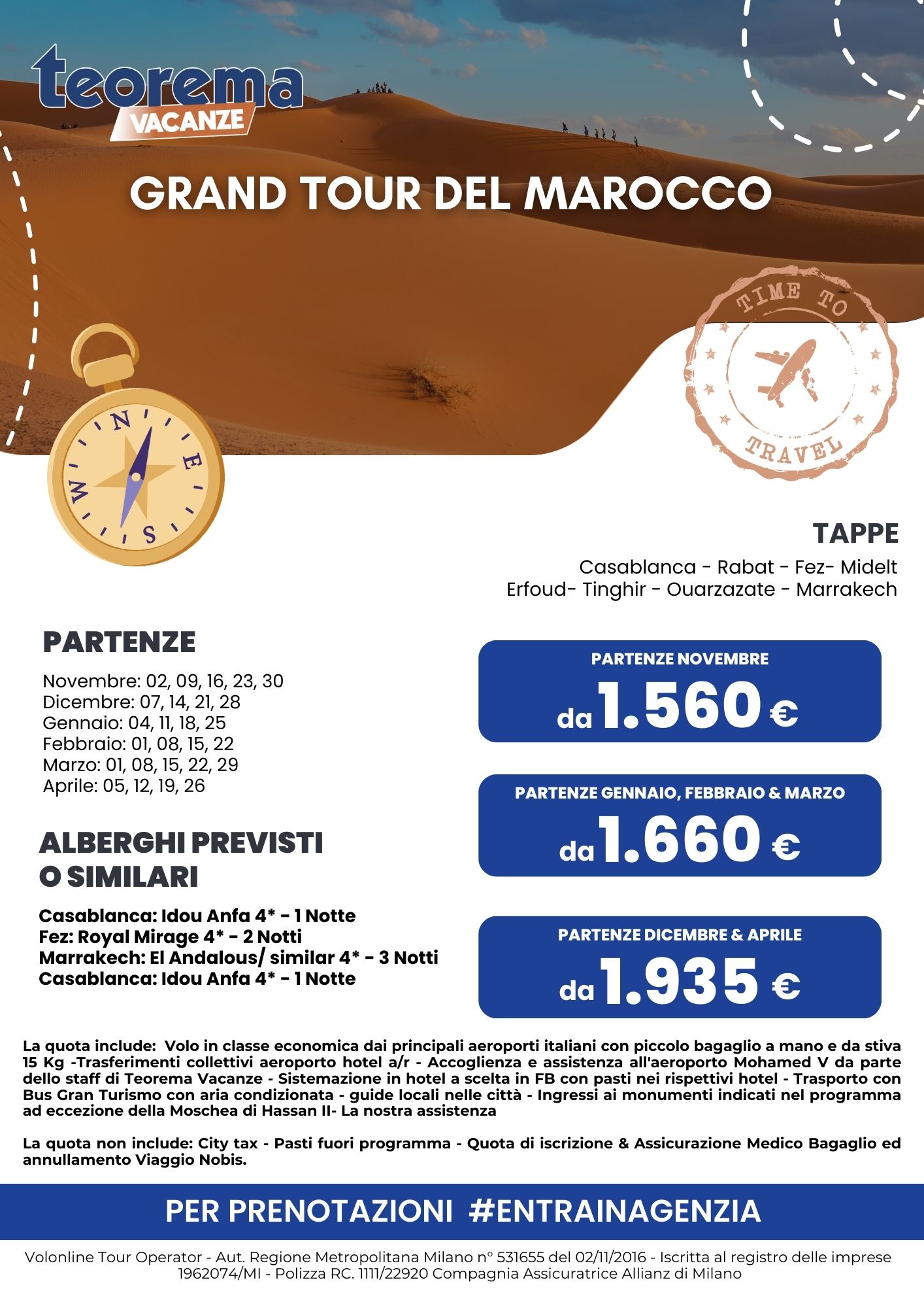 TOUR DEL MAROCCO 2024