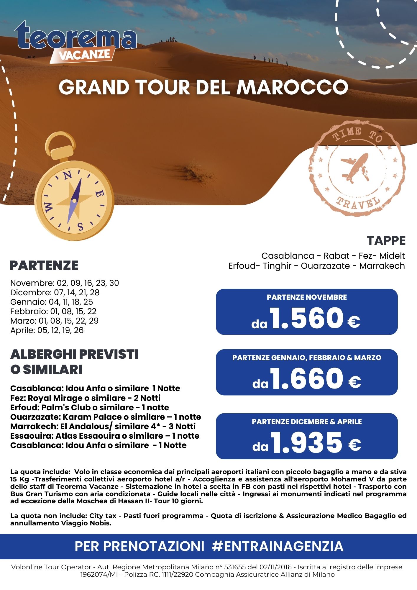 TOUR DEL MAROCCO 2024