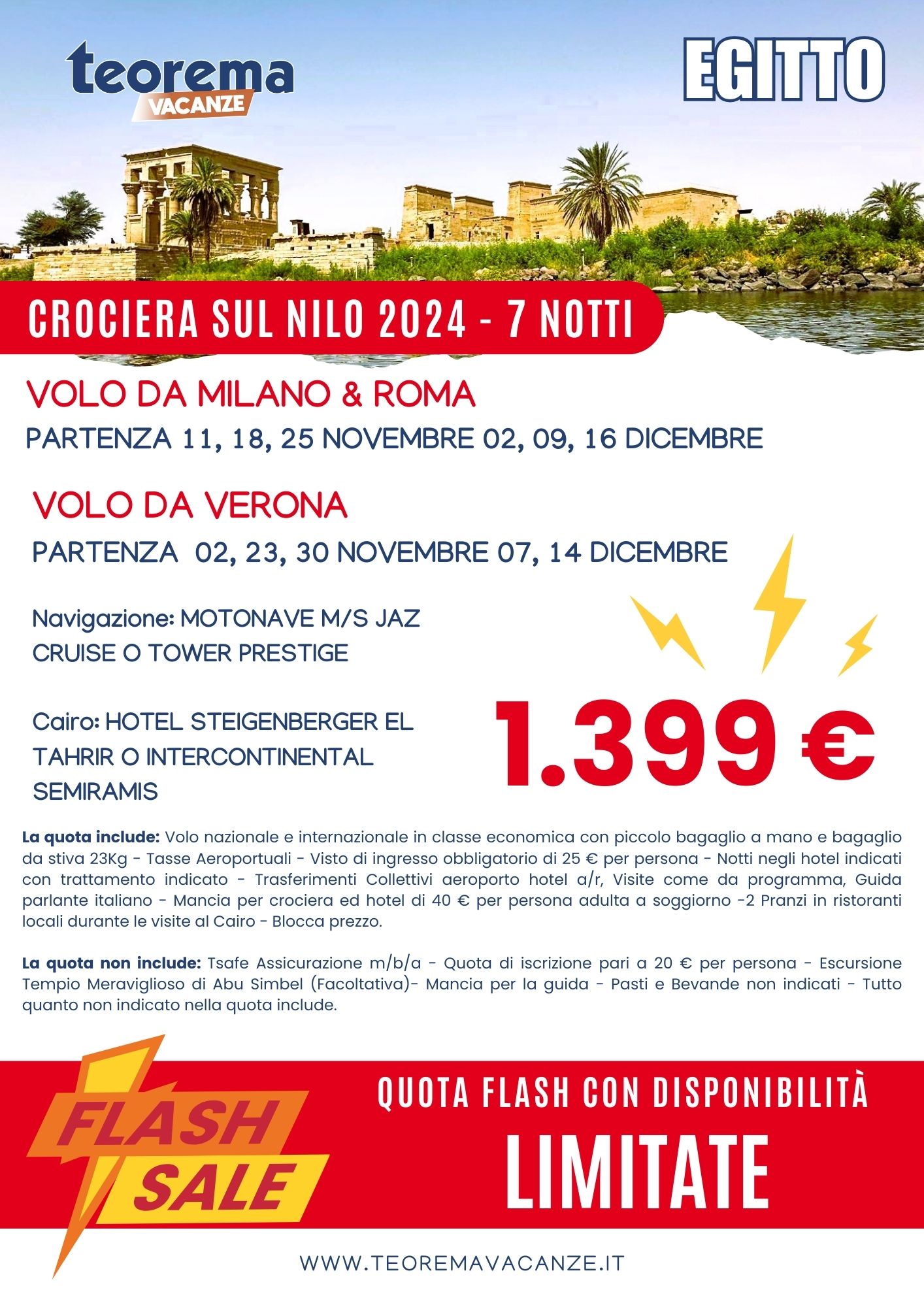 *PROMO FLASH* Crociera sul Nilo