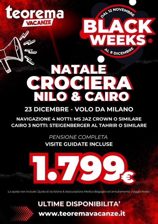 BLACK WEEKS - NATALE IN CROCIERA - NILO & CAIRO